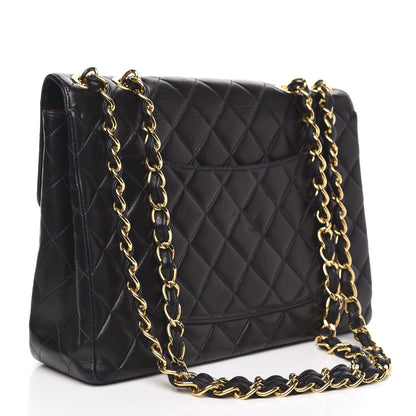 Chanel Lambskin Quilted Jumbo Single Flap Black 3 of 15