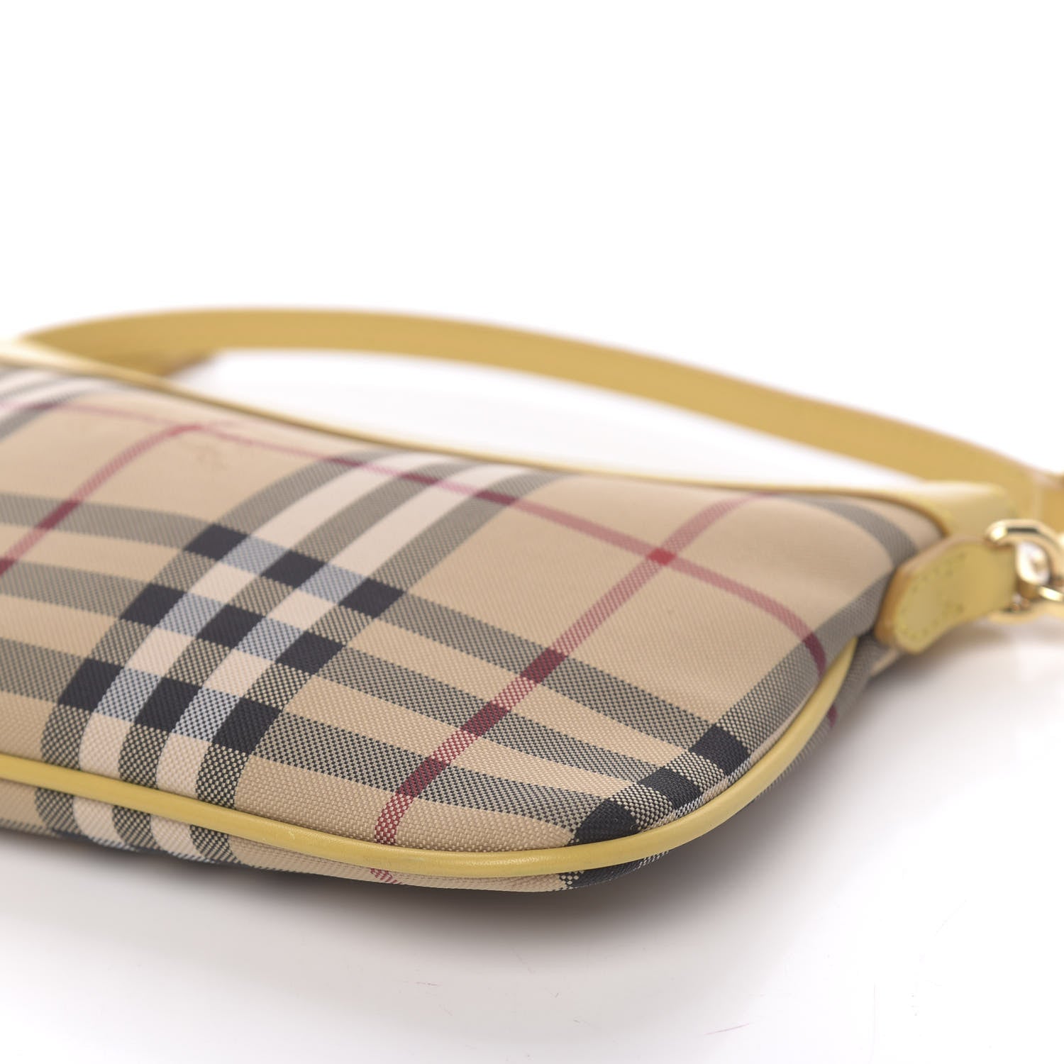 Burberry Horseferry Check Peyton Crossbody Clutch Bag Yellow 8 of 10