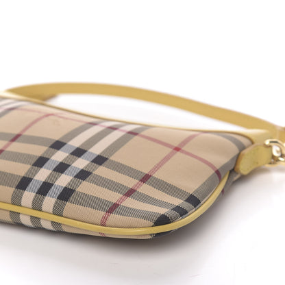 Burberry Horseferry Check Peyton Crossbody Clutch Bag Yellow 8 of 10