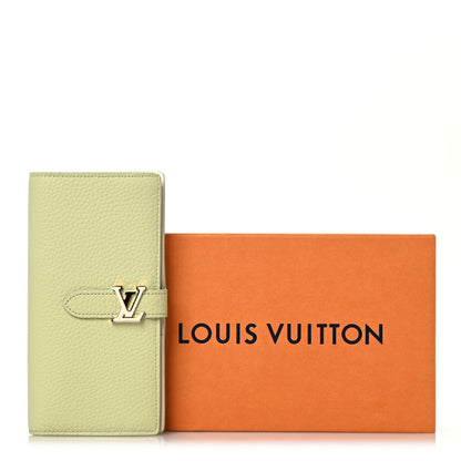 Louis Vuitton Taurillon LV Vertical Capucines Wallet Vert Asnieres Green 12 of 12