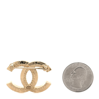 Chanel Metal Crystal CC Brooch Silver 2 of 4