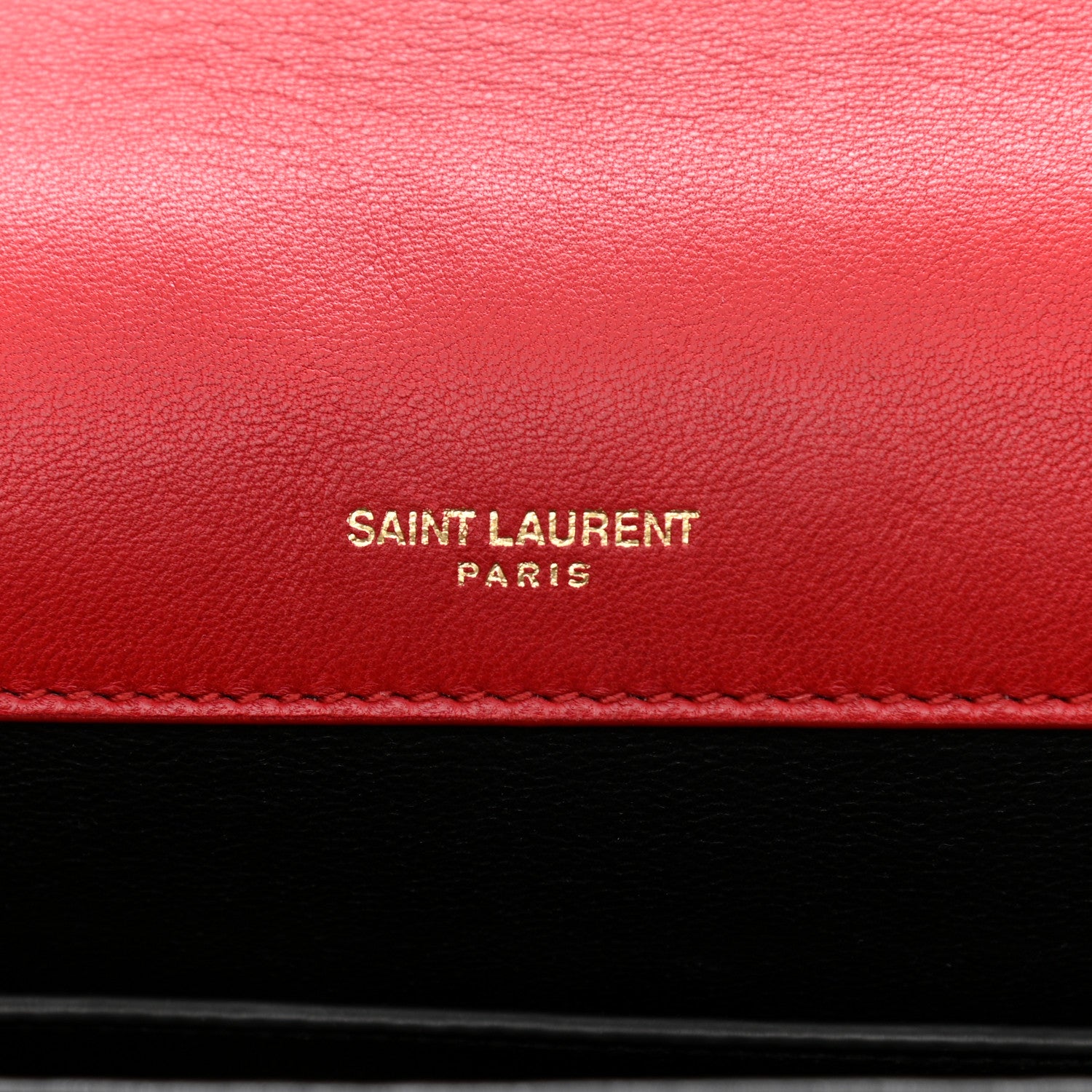 Saint Laurent Lambskin Matelasse Chevron Monogram Medium Sulpice Bag Red 6 of 12