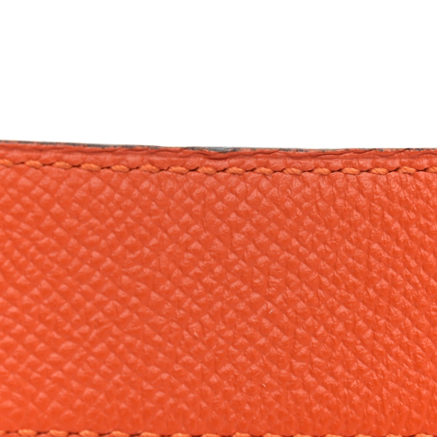 Hermes Swift Epsom 32mm Belt Strap 100 Black Orange 6 of 7