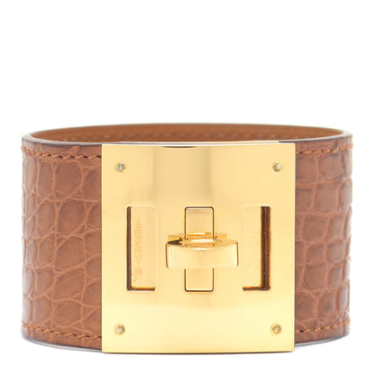 Hermes Matte Alligator Kelly Dog Bracelet T2 Alezan 1 of 7