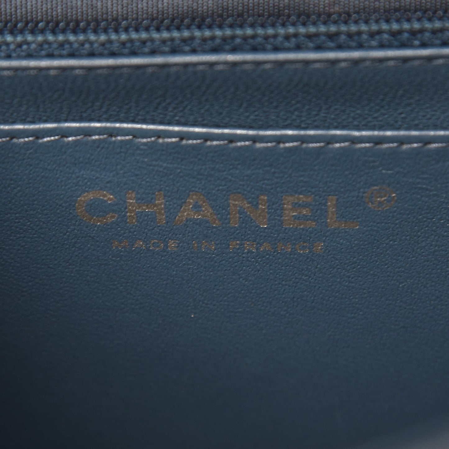Caviar Quilted Mini Square Flap Blue