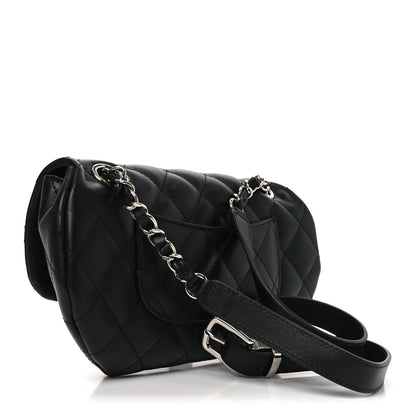 Chanel Calfskin Quilted CC Uniform Flap Belt Bag Black 3 of 12
