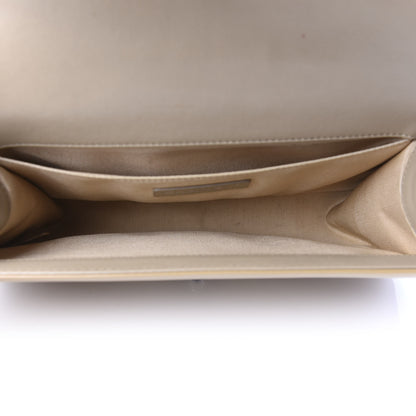 Chanel Patent Calfskin Enamel Quilted Medium Boy Flap Beige 6 of 12
