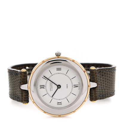 Van Cleef & Arpels Stainless Steel 18K Yellow Gold Lizard 31mm La Collection Quartz Watch 2 of 4