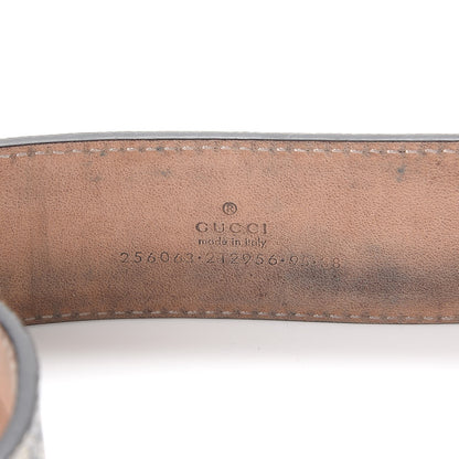 Gucci GG Supremem Monogram Selleria Calfskin Square Spur 40mm Belt 95 38 Beige Blue 6 of 10