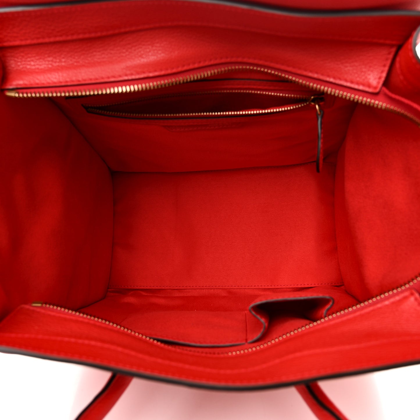 Drummed Calfskin Mini Luggage Coquelicot