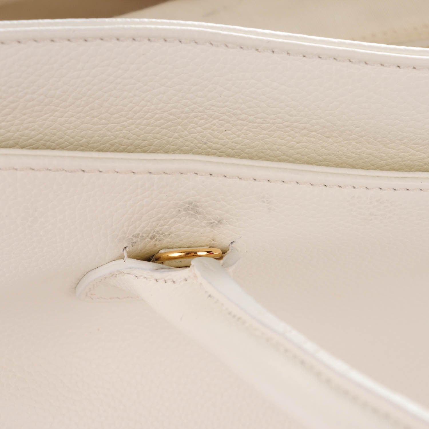 Chanel Calfskin Cerf Executive Shopper Tote White 9 of 9