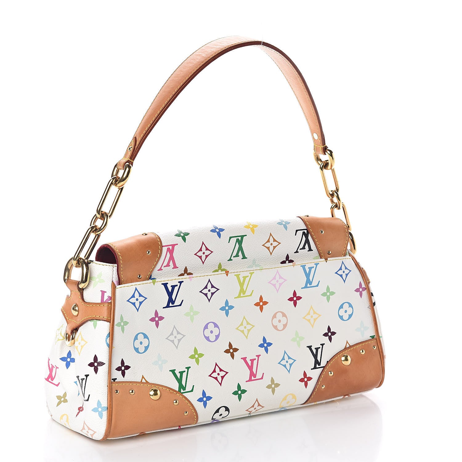 Louis Vuitton Monogram Multicolor Beverly MM White 3 of 8