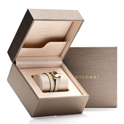 Bulgari 18K Rose Gold Lizard 20mm Serpenti Double Wrap Quartz Watch Green 5 of 5