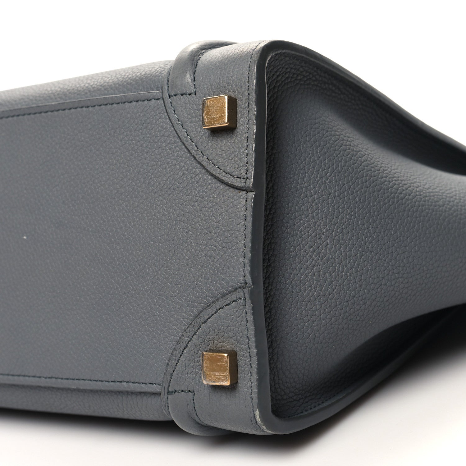 Celine Drummed Calfskin Micro Luggage Kohl 10 of 11