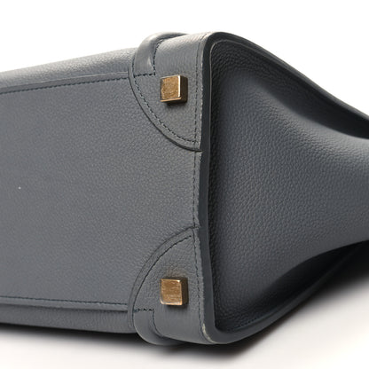 Celine Drummed Calfskin Micro Luggage Kohl 10 of 11