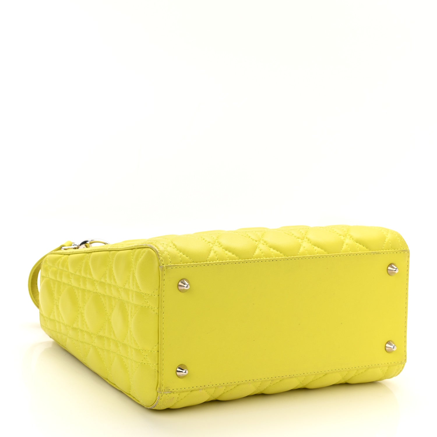 Christian Dior Lambskin Cannage Medium Lady Dior Vert Acid 4 of 18