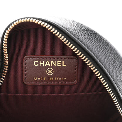 Chanel Caviar Quilted Round Clutch With Chain Black 6 of 12