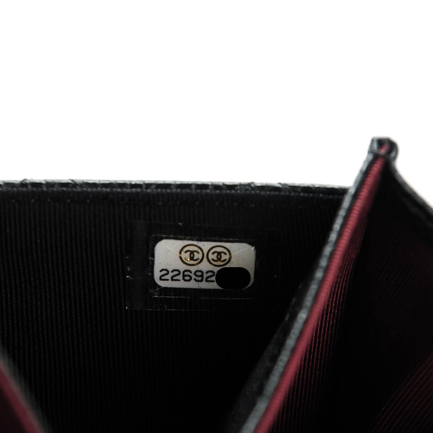 Caviar Quilted Flap Card Holder Black