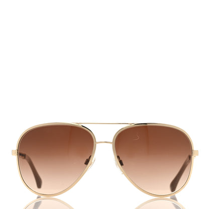 Chanel Lambskin Aviator Chain Sunglasses 4194-Q Gold 2 of 8