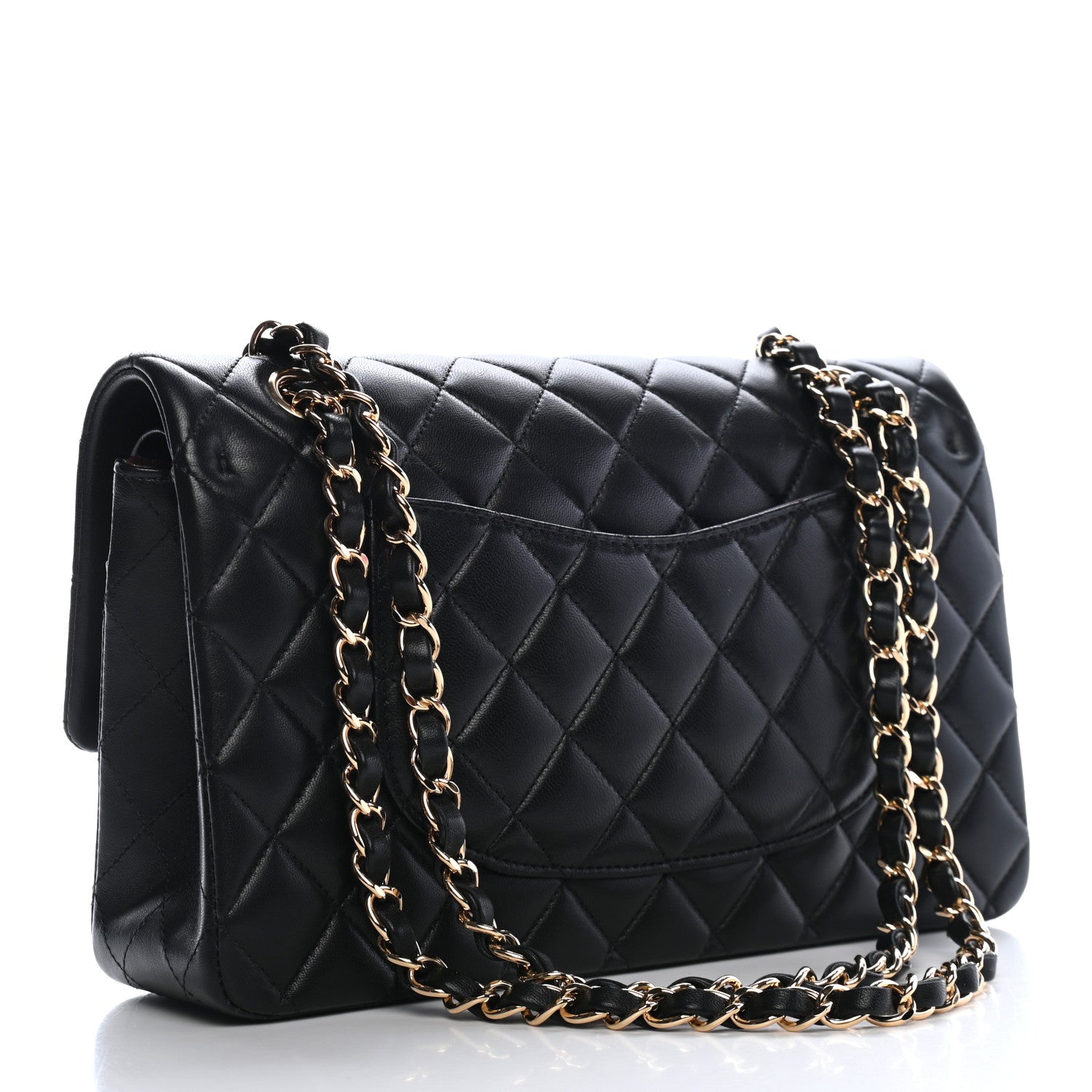 Chanel Lambskin Quilted Medium Double Flap Black 3 of 9