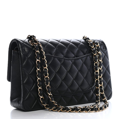 Chanel Lambskin Quilted Medium Double Flap Black 3 of 9
