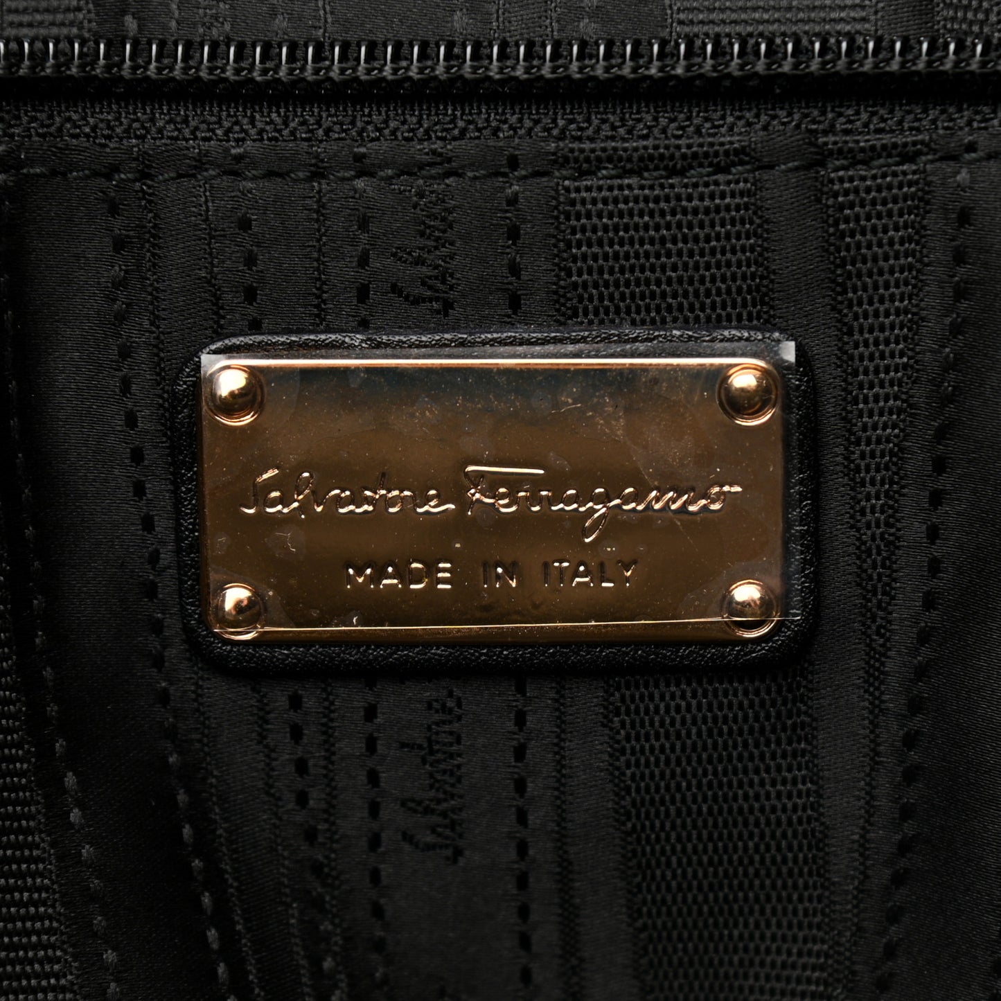 Calfskin Gancini Tote Black