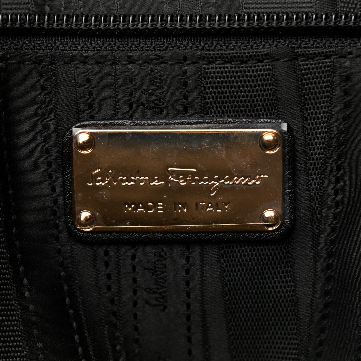 Salvatore Ferragamo Calfskin Gancini Tote Black 6 of 11