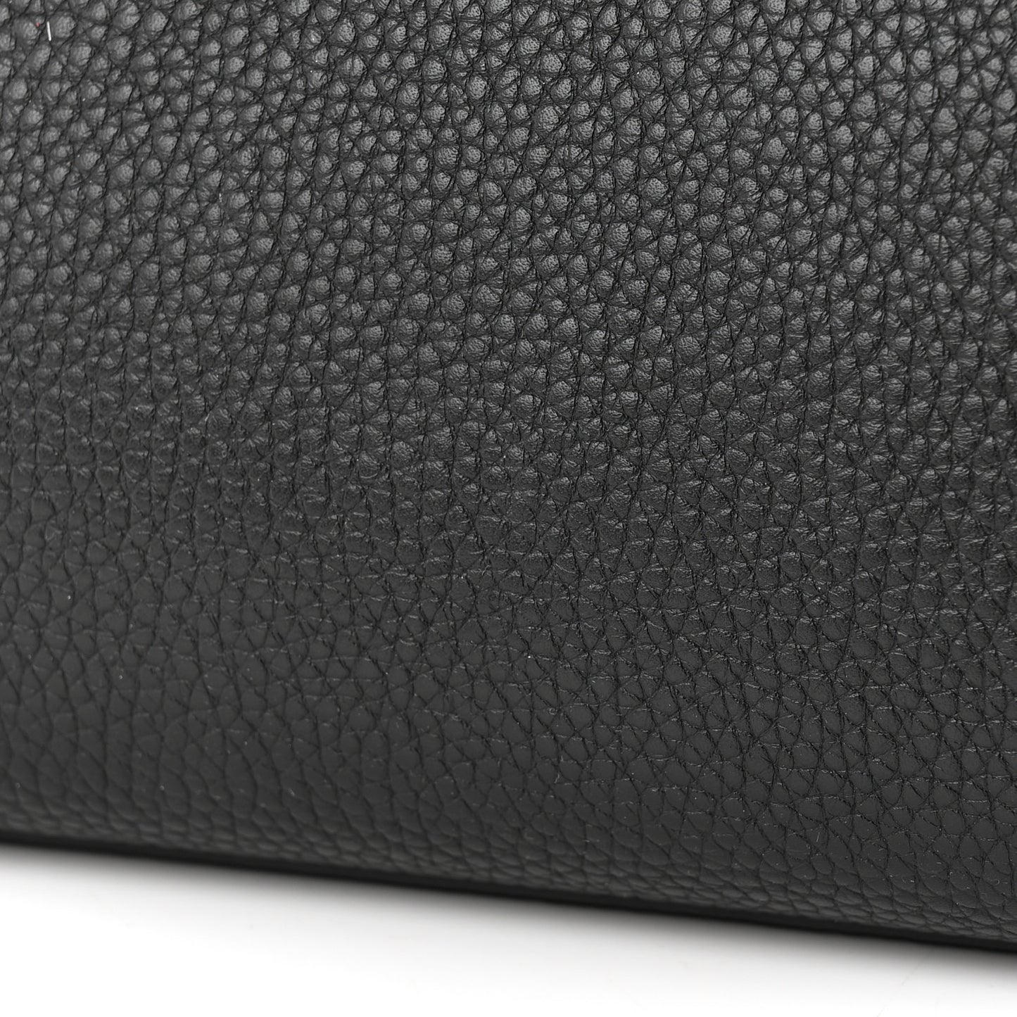 Grained Calfskin Small Rockstud Shoulder Tote Black