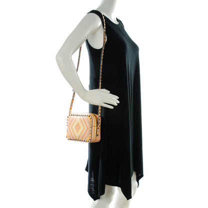 Valentino Garavani Vitello Native Couture 1975 Rockstud Camera Crossbody Bag Orange Multicolor 2 of 6