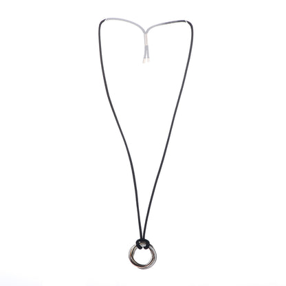 Cartier 18K Pink Yellow White Gold Diamond Trinity Cord Necklace 3 of 7