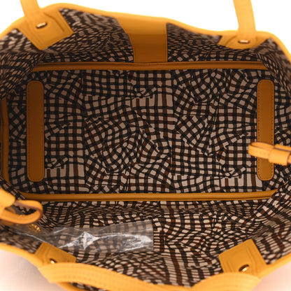 MCM Visetos Medium Liz Reversible Shopper Tote Cognac Yellow 8 of 14