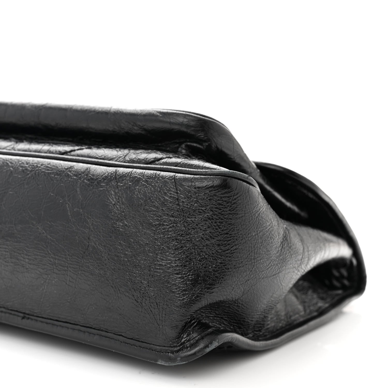 Saint Laurent Crinkled Calfskin Matelasse Monogram Medium Niki Chain Satchel Black 10 of 11