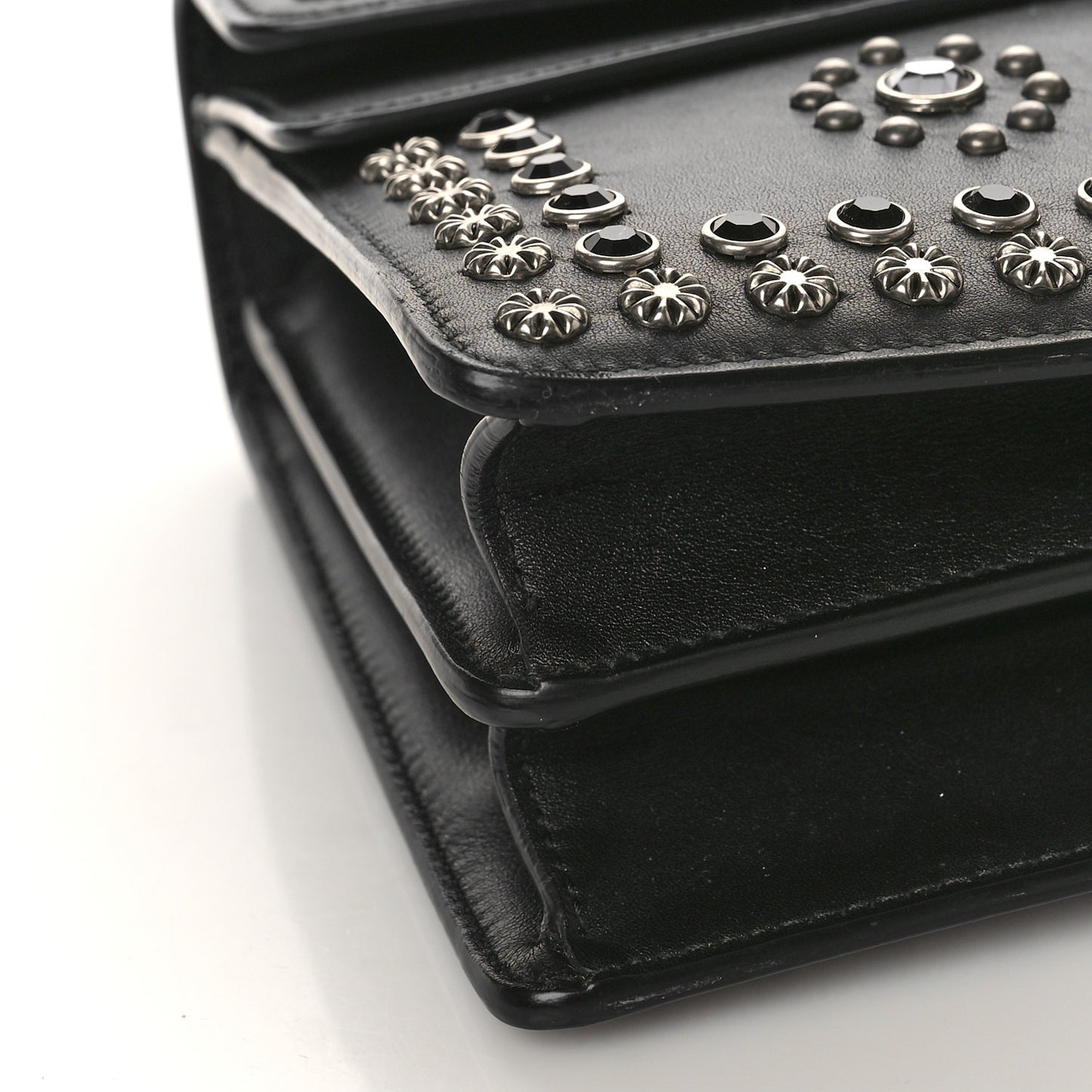 Calfskin Studded Small Dionysus Shoulder Bag Black