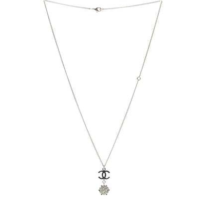 Chanel Crystal Enamel CC Pendant Necklace Gold 3 of 4