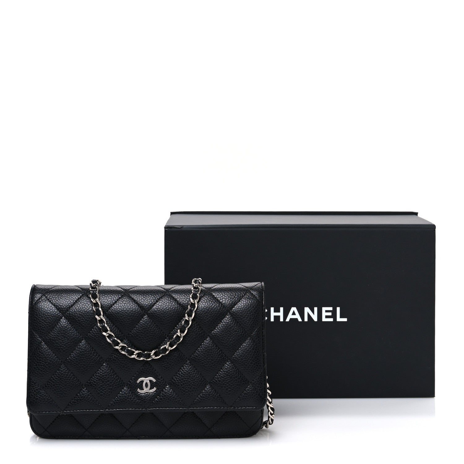 Chanel Caviar Quilted Wallet on Chain WOC Black 12 of 12