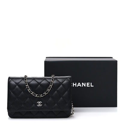 Chanel Caviar Quilted Wallet on Chain WOC Black 12 of 12
