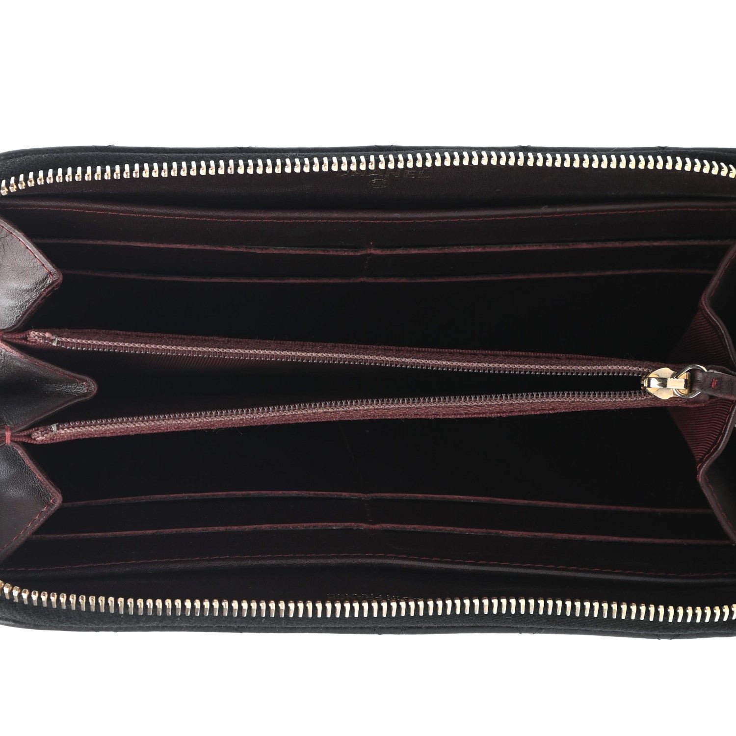 Chanel Caviar Quilted Large Gusset Zip Around Wallet Black 5 of 8