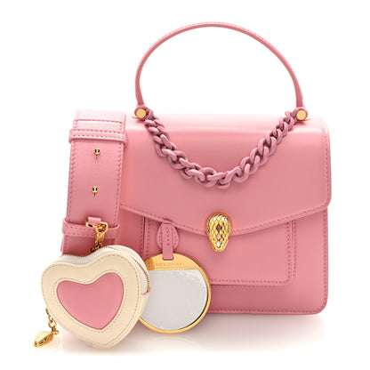 Bulgari Calfskin Serpenti Forever Top Handle Pink 3 of 10
