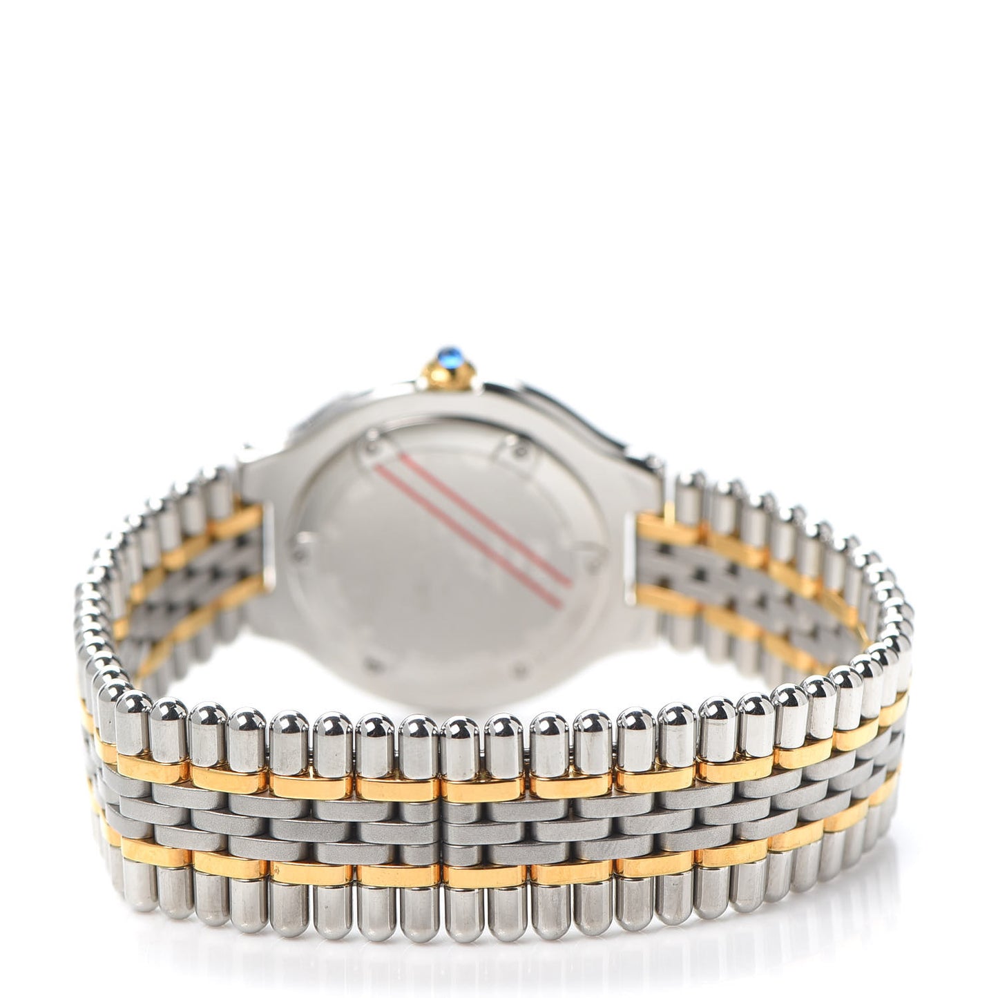 Stainless Steel 18K Yellow Gold 28mm Must De 21 Bullet Link Quartz Watch