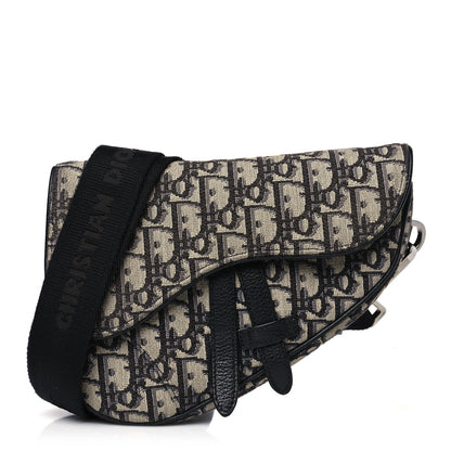 Christian Dior Oblique Mens Mini Saddle Bag Blue 1 of 8