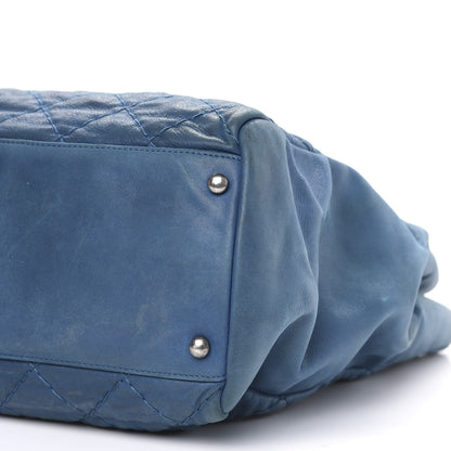 Chanel Iridescent Calfskin Quilted Shopping Tote Blue 9 of 19