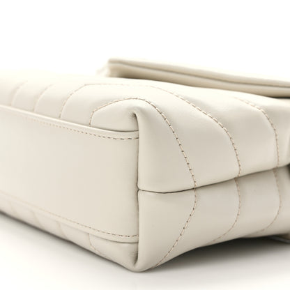 Saint Laurent Calfskin Y Quilted Monogram Toy Loulou Crossbody Bag Crema Soft 8 of 12