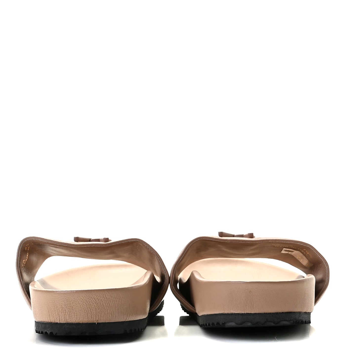 Lambskin Joan Slide Sandals 37 Nude