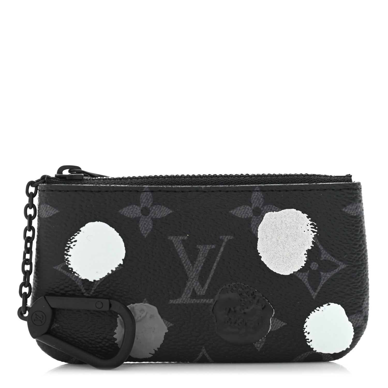 Louis Vuitton LV X YK Monogram Eclipse Key Pouch Black Silver 1 of 9