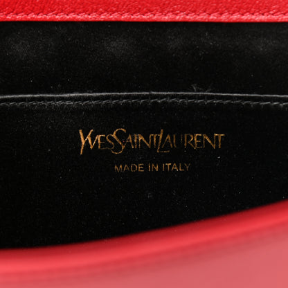 Saint Laurent Calfskin Monogram Large Belle De Jour Clutch Red 6 of 6