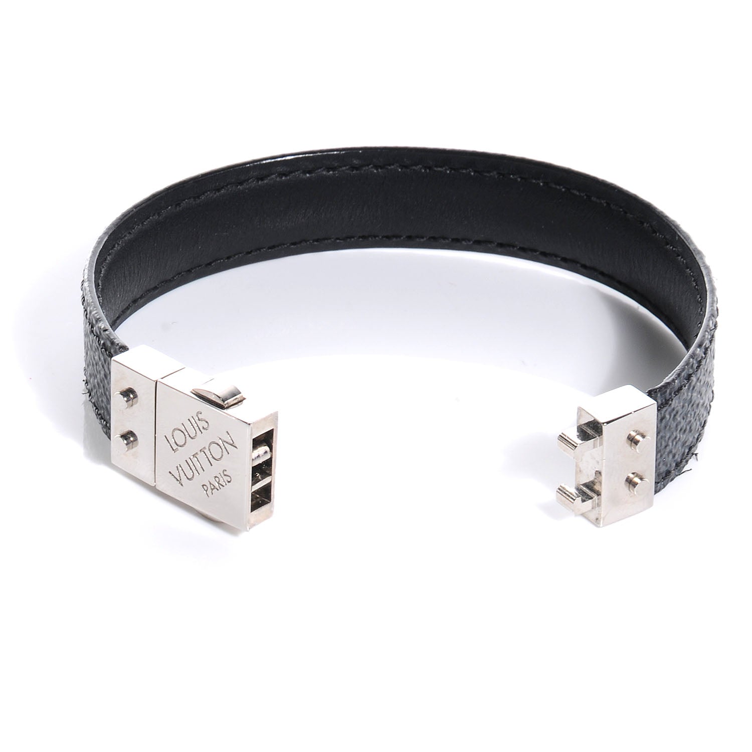 Louis Vuitton Damier Graphite Check It Reversible Bracelet 3 of 4