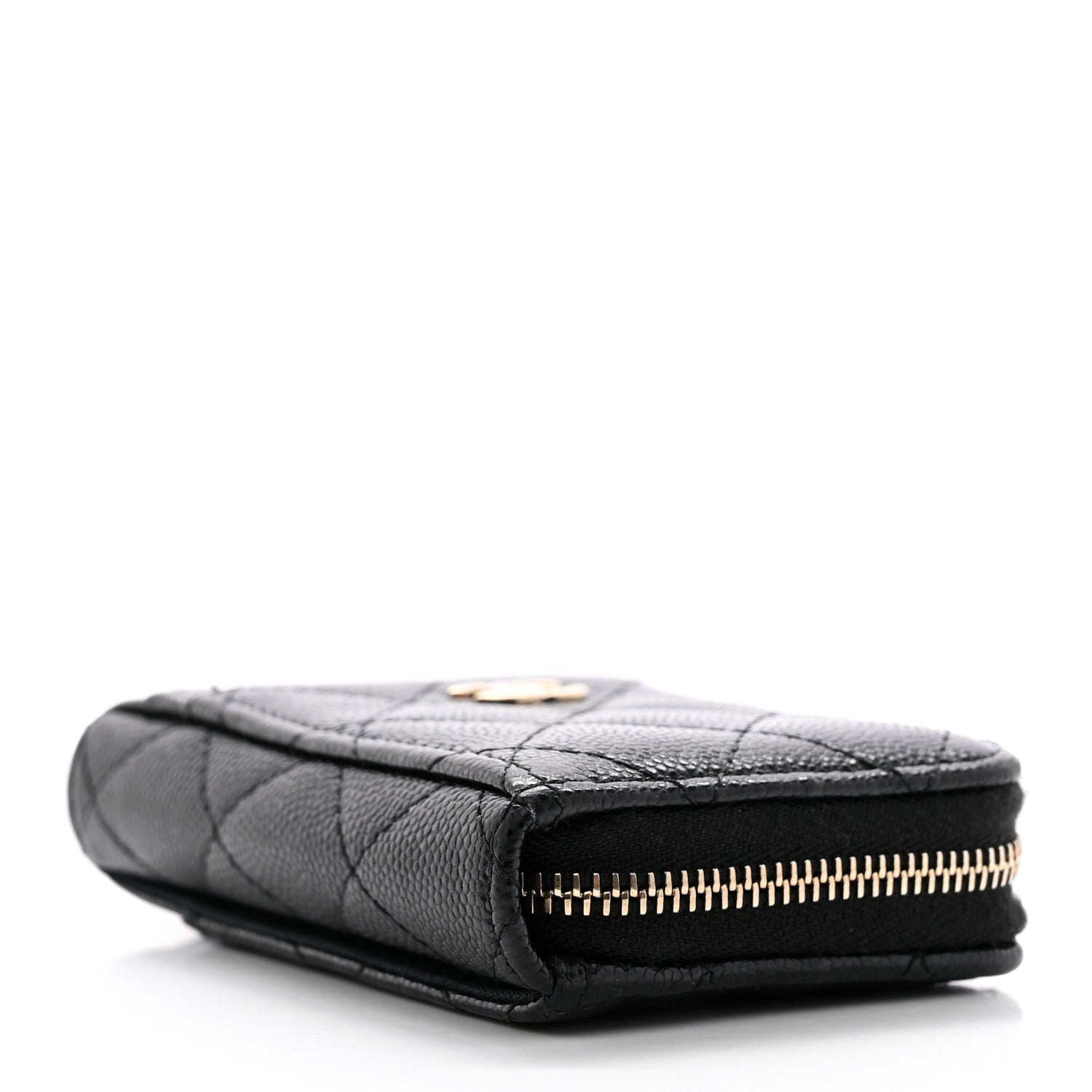 Chanel Caviar Quilted Zip Card Holder Black 4 of 12