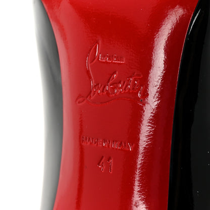 Christian Louboutin Patent Hot Chick 100 Pumps 41 Black 7 of 8