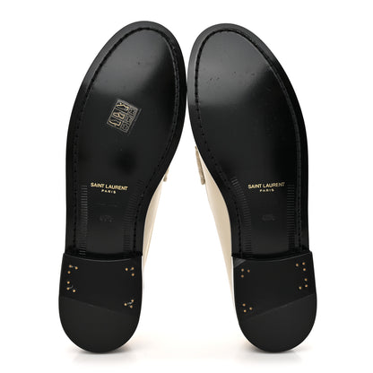Saint Laurent Calfskin Penny Loafers 40.5 Pearl 7 of 14