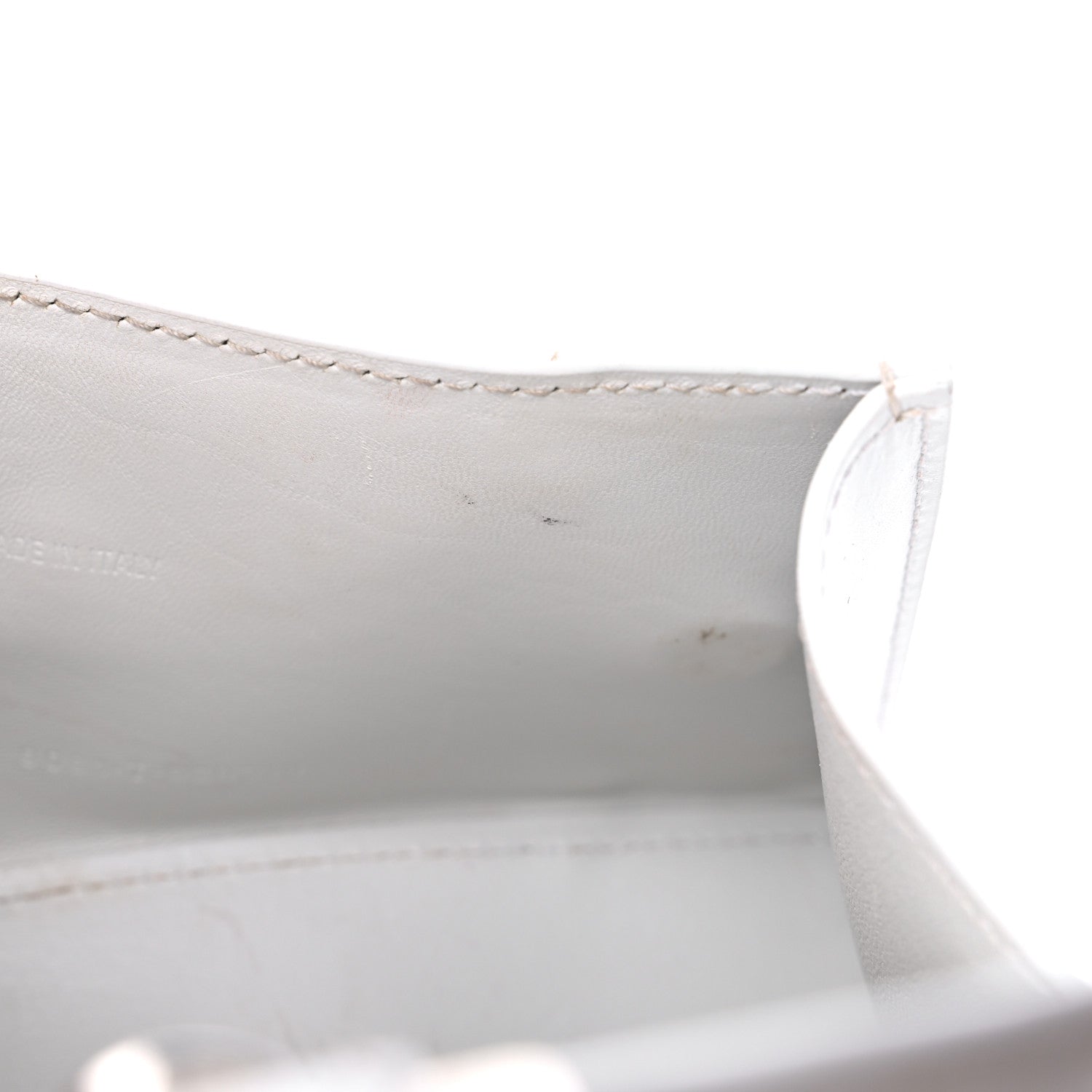 Balenciaga Box Calfskin Graffiti Logo Hourglass Top Handle Bag XS White Light Silver 12 of 16